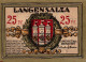 25 PFENNIG 1921 Stadt LANGENSALZA Saxony UNC Notgeld Banknote #PB999 - [11] Emisiones Locales