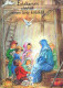 Vergine Maria Madonna Gesù Bambino Natale Religione Vintage Cartolina CPSM #PBB829.A - Jungfräuliche Marie Und Madona