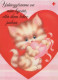 CHAT CHAT Animaux Vintage Carte Postale CPSM #PBQ992.FR - Cats