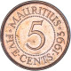 Monnaie, Maurice, 5 Cents, 1993 - Mauritius