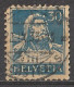 SVIZZERA 1924/28 - GUGLIELMO TELL - 30Ct. BLU' (Carta Groffata) - Cat. Unif. N. 205a - 1v. Usato (Cod. 1523) - Used Stamps