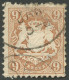 BAYERN 28X O, 1870, 9 Kr. Braun, Wz. Enge Rauten, Ein Paar Kurze Zähne Sonst Pracht, Kurzbefund Stegmüller, Mi. 600.- - Gebraucht