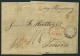 HAMBURG - GRENZÜBERGANGSSTEMPEL 1842, T 31 MAY, In Rot Auf Brief Von Königsberg (K1) über Hamburg (rückseitiger K1) Nach - Préphilatélie
