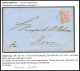 OLDENBURG 13 BRIEF, 1861, 2 Gr. Schwärzlichrotorange, Blauer K2 OLDENBURG, Marke Teils Berührt, Rechts Teils Angeschnitt - Oldenburg