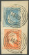 PREUSSEN 1,7b BrfStk, 1850, 1/2 Sgr. Rotorange (unten Rechts Minimal Tangiert) Mit 2 Sgr. Hellblau (rechts Leichte Randk - Other & Unclassified