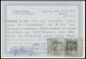 PREUSSEN 1,7b BrfStk, 1850, 1/2 Sgr. Rotorange (unten Rechts Minimal Tangiert) Mit 2 Sgr. Hellblau (rechts Leichte Randk - Sonstige & Ohne Zuordnung