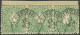 SACHSEN 14a O, 1863, 3 Pf. Grün Im Waagerechten Dreierstreifen, Linke Marke Kleine Fehler, Feinst, Kurzbefund Vaatz - Saxe