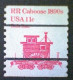 United States, Scott #1905a, Used(o), 1984 Coil, Transportation Series: Caboose Of 1890s, 11¢, Red - Usados