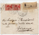 1929  LETTERA RACCOMANDATA  CON ANNULLO ACQUA LORETO PERUGIA - Storia Postale