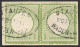 Dt. Reich 7 Paar BrfStk, 1872, 1 Kr. Gelblichgrün Im Waagerechten Paar, Postablagestempel STAUFEN/WASEN-HOF, üblich Gezä - Usati
