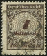 Dt. Reich 325APb O, 1923, 1 Mrd. Schwärzlichbraun, Plattendruck, Zeitgerechte Entwertung, Herstellungsbedingte Rauhe Zäh - Autres & Non Classés
