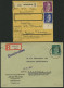 Delcampe - LOTS 1941-45, Partie Von 47 Verschiedenen Belegen Mit Hitler-Freimarken Frankaturen, Teils Seltene Kombinationen, Meist  - Lettres & Documents