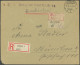 DEUTSCHE LOKALAUSGABEN 1B BRIEF, KOLBERG 1: 1923, 40.000 Mk. Gebührenzettel, Geschnitten, Auf Einschreibbrief Von KOLBER - Lettres & Documents