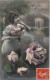 CPA.   ROSE. Et FEMME.  Amitié Sincère.   Carte Datée De 1912 - Fleurs
