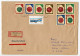 Germany, East 1988 Registered Cover; Leipzig To Kleve-Kellen; Stamps - Historic Seals, Full Set & Block - Covers & Documents