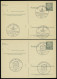 GANZSACHEN P 36 BRIEF, 1961, 8 Pf. Heuss Mit Postfachnummer Statt Postschließfachnummer, 5 Leer Gestempelte Karten Mit V - Other & Unclassified