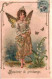 CPA. -  Ange, Angel, Carte Gaufrée. " Souvenir De Printemps Avec Muguet.   Cachet Poste Avril 1906 - Anges