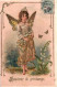 CPA. -  Ange, Angel, Carte Gaufrée. " Souvenir De Printemps Avec Muguet.   Cachet Poste Avril 1906 - Engel