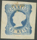 PORTUGAL 2NDa , 1863, Neudruck: 25 R. Blau, Mehrere Falzreste, Feinst, Gepr. Ehrig Mit Befund, Mi. 170.- - Altri & Non Classificati