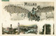 CPA-12- En Planant Au-dessus De MILLAU, Je Vous Envoie Mes Amités - Fantaisie Glacée Multivues  -TàD 1910*TBE 2 Scans - Millau