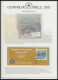 Delcampe - SPORT ,Brief , Olympische Spiele 1992 Auf Spezial Falzlosseiten Der Deutschen Sporthilfe Mit Blocks, Streifen, Markenhef - Other & Unclassified