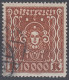 AUSTRIA 1922, SYMBOLS Of ART And SCIENCE, MiNo 408, SEPARATE USED STAMPS Of 10000.oo Kr. - Gebraucht