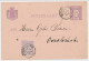 Briefkaart G. 23 / Bijfrankering Middelburg - Duitsland 1884 - Material Postal