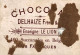 CHROMO CHOCOLAT DELHAIZE OISEAU FLEUR - Autres & Non Classés