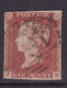 GB Victoria Line Engraved Imperf Penny Red Spacefiller.  (thinned) - Oblitérés