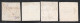 ALEMANIA – THURN Y TAXIS SUR Serie No Completa X 4 Sellos Usados CIFRAS Año 1859 – Valorizada En Catálogo € 104,25 - Gebraucht
