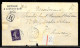 C459 - SEMEUSE SUR LETTRE RECOMMANDEE DE TLEMCEM DU 30 MARS 1909 POUR TLEMCEM - INCONNU - ADRESSE INCOMPLETE - RETOUR - Covers & Documents