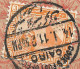 (C04) EASTERN TELEGRAM COVER WITH 3M. STAMP PERFIN "T C/ & S" (INVERTED) - COOKS POST OFFICE / CAIRO => COOK AGENCY - 1866-1914 Khedivato De Egipto