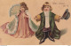 Mijn Vrouw En Ik Reliefkaart 1908 - Grupo De Niños Y Familias