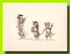 Trois Petites Aquarelles De CHATS Année 1950 Artiste IMMARIGEON  Format 18X24cms - Wasserfarben