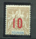 26450 Réunion N°78* 10 S. 50c. Type Groupe 1912  TB - Ungebraucht