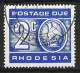 RHODESIA....QUEEN ELIZABETH II...(1952-22..)......" 1970.."...POSTAGE - DUE.....2c.......SGD19.........VFU.. - Rhodesia (1964-1980)