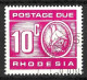 RHODESIA....QUEEN ELIZABETH II...(1952-22..)......" 1970.."...POSTAGE - DUE.....10c.......SGD22.........VFU.. - Rhodesia (1964-1980)