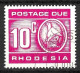 RHODESIA....QUEEN ELIZABETH II...(1952-22..)......" 1970.."...POSTAGE - DUE.....10c.......SGD22.........VFU.. - Rhodesien (1964-1980)