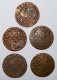 Louis XIII, Double Tournois, 1638-1643 (5 Monnaies) - 1610-1643 Luis XIII El Justo