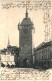 BADEN, TOWER WITH CLOCK, GATE, ARCHITECTURE, SWITZERLAND, POSTCARD - Baden