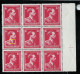 N° 428 Carmin-rouge  Plusieurs Blocs Donc Var. Luppi Soit: 138 Timbres ( ** ) - 1936-1957 Collar Abierto