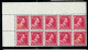 N° 428 Carmin-rouge  Plusieurs Blocs Donc Var. Luppi Soit: 138 Timbres ( ** ) - 1936-1957 Collar Abierto