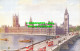 R470054 London. Houses Of Parliament And Westminster Bridge. Valentine. Valesque - Autres & Non Classés