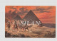 Postal Antigua De Egipto, El Cairo. Pirámides, Desierto, Río Nilo/Ancient Postcard From Egypt, Cairo. Pyramids, Desert, - Le Caire