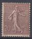 TIMBRE FRANCE SEMEUSE LIGNEE N° 131 NEUVE * GOMME TRACE DE CHARNIERE - COTE 75 € - 1903-60 Säerin, Untergrund Schraffiert