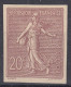 TIMBRE FRANCE SEMEUSE LIGNEE N° 131b NON DENTELE NEUVE SANS GOMME - SIGNE BRUN - A VOIR - 1903-60 Säerin, Untergrund Schraffiert