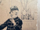 Delcampe - • Beau Dessin Original Signé JOB • Encre Et Crayon Bleu Sur Carton • Officier Infanterie Napoléon III ? • Ca 1890 • - Zeichnungen