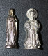 WW1 Lot De 2 Statuettes Vierges De Poilu (Sainte Bernadette Et Jésus De Prague) Trench Art WWI - 1914-18