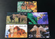 Singapore SMRT TransitLink Metro Train Subway Ticket Card, Squirrel Elephant Cat Dog Giraffe, Set Of 5 Used Cards - Singapore