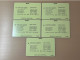 Singapore SMRT TransitLink Metro Train Subway Ticket Card, Kodak Cat Dog Flamingo, Set Of 5 Used Cards - Singapur